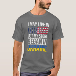 T-shirt Je Vis Peut-Être Aux États-Unis Mais Mon Histoire 