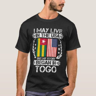 T-shirt Je Vis Peut-Être Aux États-Unis Mais Mon Histoire