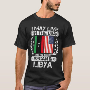 T-shirt Je Vis Peut-Être Aux États-Unis Mais Mon Histoire 