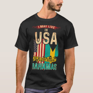 T-shirt Je Vis Peut-Être Aux Etats-Unis Mais Mon Histoire 