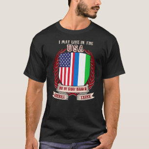 T-shirt Je Vis Peut-Être Aux Etats-Unis Mais Mon Histoire 