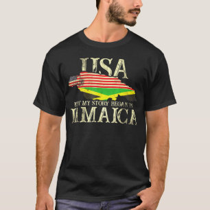 T-shirt Je Vis Peut-Être Aux Etats-Unis Mais Mon Histoire