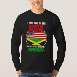 T-shirt Je Vis Peut-Être Aux Etats-Unis Mais Mon Histoire