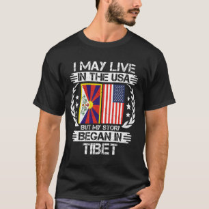 T-shirt Je Vis Peut-Être Aux États-Unis Mais Mon Histoire