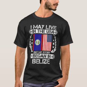 T-shirt Je Vis Peut-Être Aux États-Unis Mais Mon Histoire