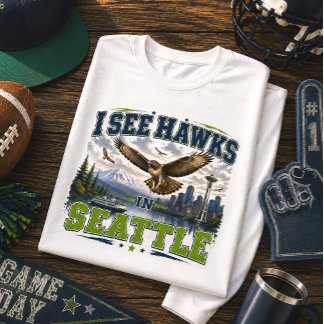 T-shirt Je vois des faucons chez les fans de football de S