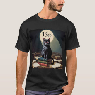 T-shirt Je vois un chat vampire