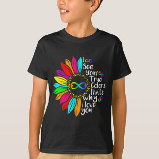 T-shirt Je vois vos vraies couleurs Mois de la sensibilisa