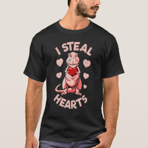 T-shirt Je vole Coeur mignon Dinosaure Coeur étourdissant 
