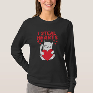 T-shirt Je vole Coeurs Chat Lovely Cute Baby Boy Valentine