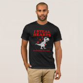 T-shirt Je vole Coeurs Dino Valentines Jour Valentines (Devant entier)