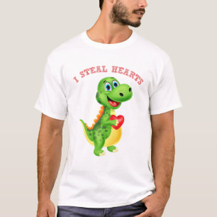 T-shirt Je vole Coeurs Dinosaure Valentines Jour bébé To