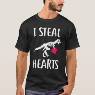 T-shirt Je Vole Coeurs Dinosaures Amateurs T Rex Valentine