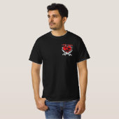 T-shirt Je vole Coeurs Valentines Jour Pirate (Devant entier)