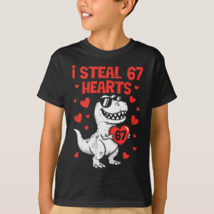 T-shirt Je vole des cœurs Dino Boys Dinosaur Valentines 67
