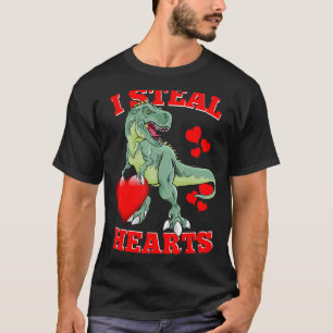 T-shirt Je vole des coeurs mignons Dinosaure de Saint-Vale