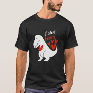 T-shirt Je vole des cœurs - Saint-Valentin drôle de dinosa