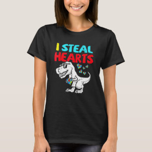 T-shirt Je vole des cœurs Trex dinosaure adorable garçon c