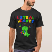 T-shirt Je Voler Coeurs Puzzle Sensibilisation sur l'autis (Devant)