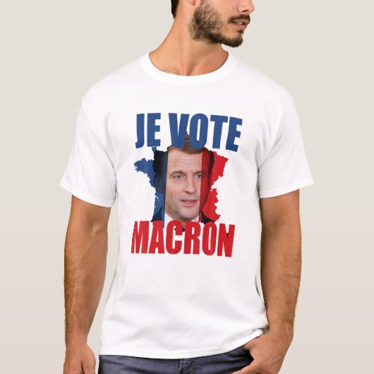 T-shirt Je Vote Macron 2022 France Election 22 Macron For (Devant)
