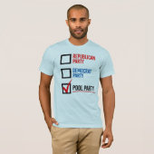 T-shirt Je vote pour le Pool Party (Devant entier)