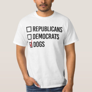 T-shirt Je vote pour les chiens