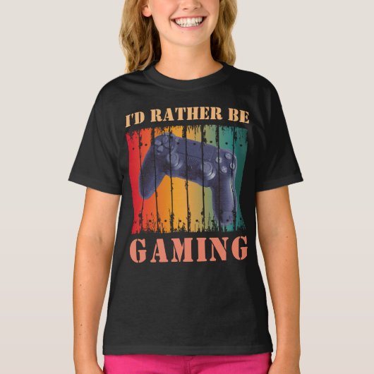 T-SHIRT JE VOUDRAIS PLUTÔT JOUER (Devant)