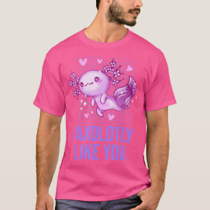 T-shirt Je Vous Aime Axolotl Animal Pun Salamander