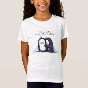 T-Shirt Je vous aime des pingouins d'un Lottle - la pièce
