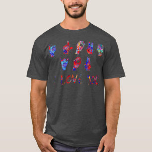 T-shirt Je vous aime Langue des Signes ASL 2
