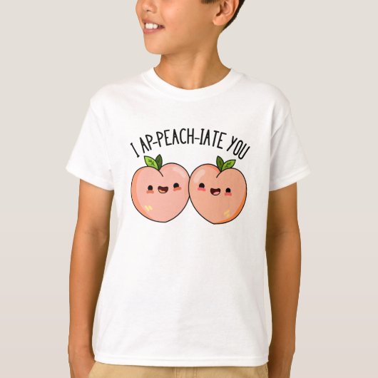 T-shirt Je Vous Ap-Peach-Cite Funny Peach Pun (Devant)
