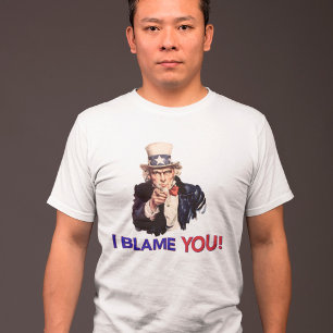 T-shirt Je vous blâme - Retro Oncle Sam