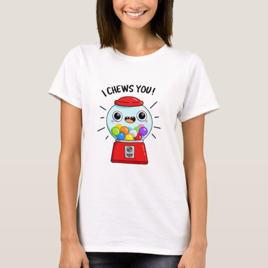 T-shirt Je Vous Chevonne Drôle Gumball Machine Pun (Devant)