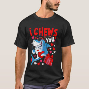 T-shirt Je vous Chews Heart Shark Valentine's Day Shark Bo