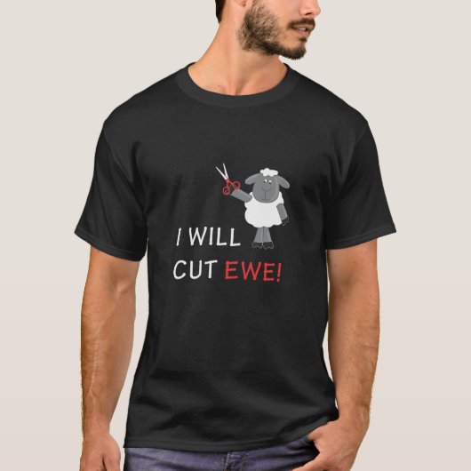 T-shirt Je vous couperai ! (brebis) (Devant)