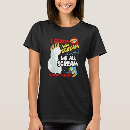 T-shirt Je vous crie - Funny Bird Parrot Premium (Devant)