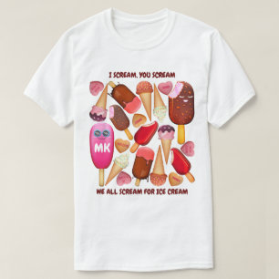 T-shirt Je vous crie : nous crions tous pour la crème gla
