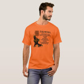 T-shirt Je vous dirai où Astor est… orange (Devant entier)