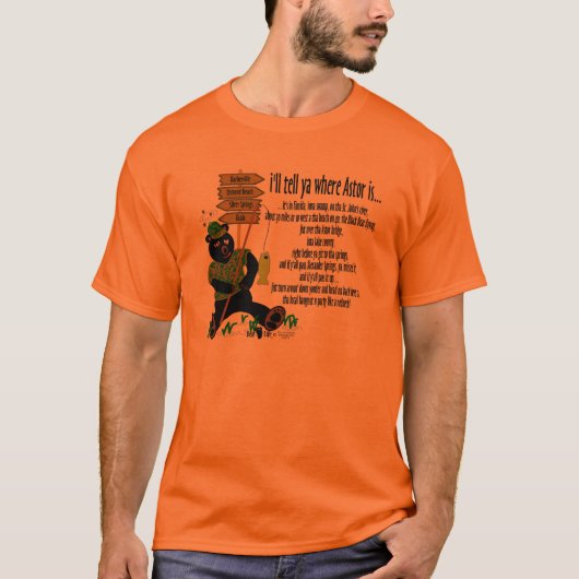 T-shirt Je vous dirai où Astor est… orange (Devant)