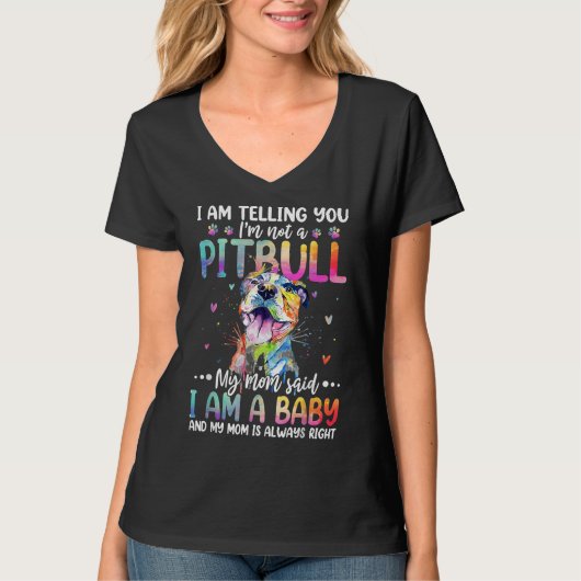 T-shirt Je Vous Dis Que Je Ne Suis Pas Un Pitbull Amusant  (Devant)