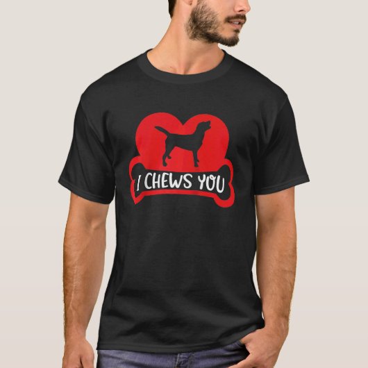 T-shirt Je vous mâche Valentine's Day Chien Valentine Pupp (Devant)