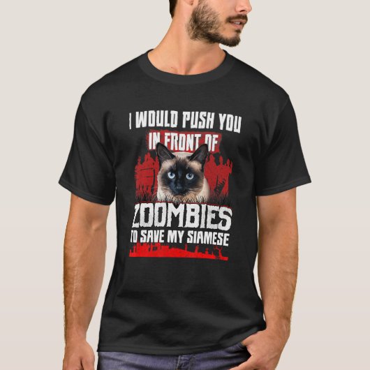 T-shirt Je Vous Poussais Devant Les Zombies Pour Sauver Mo (Devant)