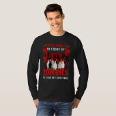 T-shirt Je Vous Poussais Devant Les Zombies Pour Sauver Mo (Devant entier)