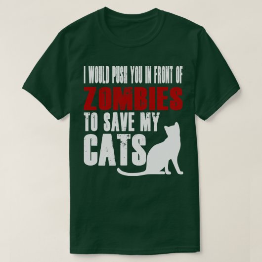 T-shirt Je Vous Poussais Devant Les Zombies Pour Sauver Mo (Design devant)