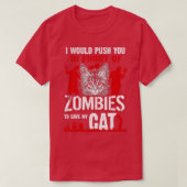 T-shirt Je Vous Poussais Devant Les Zombies Pour Sauver Mo (Design devant)