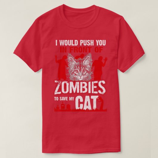 T-shirt Je Vous Poussais Devant Les Zombies Pour Sauver Mo (Design devant)