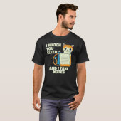 T-shirt Je vous regarde dormir Chat Polysomnographie (Devant entier)