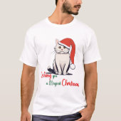 T-shirt Je vous souhaite un chat de Noël magique (Devant)