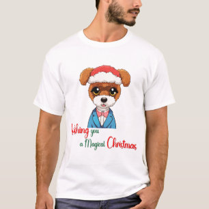 T-shirt Je vous souhaite un chien de Noël magique