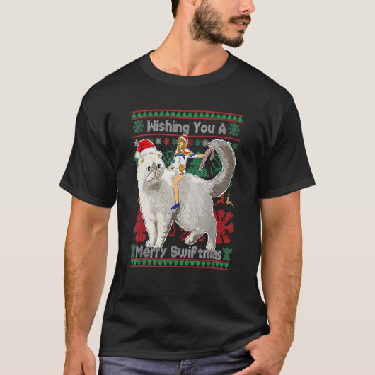 T-shirt Je Vous Souhaite Un Joyeux Swiftmas Laid Noël Swea (Devant)